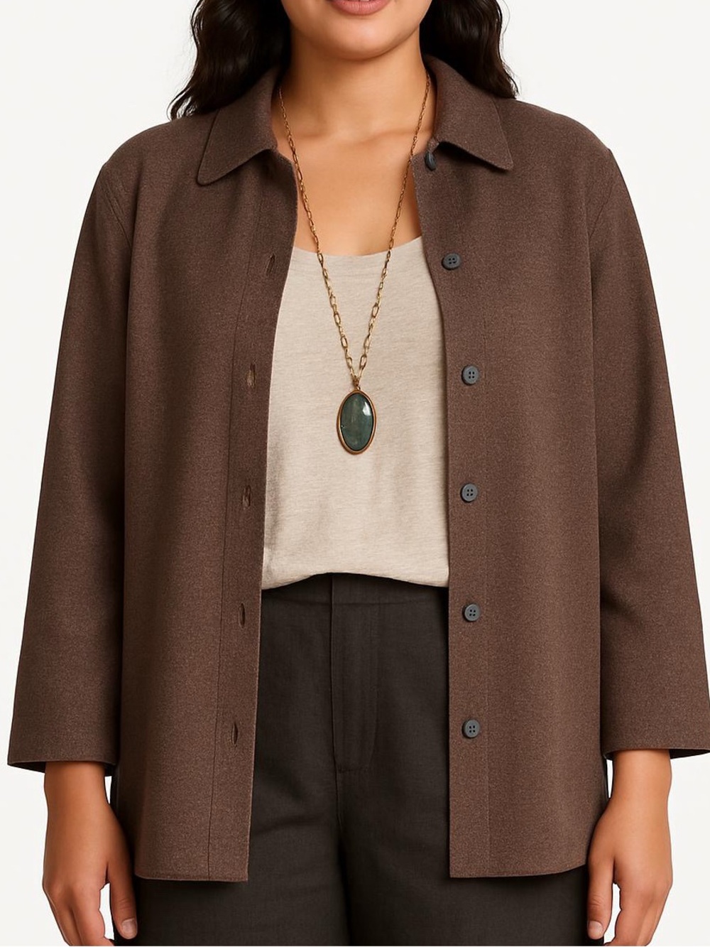 43. WOMENS CHICO’S TRAVELERS 3/XL DETAIL TOP